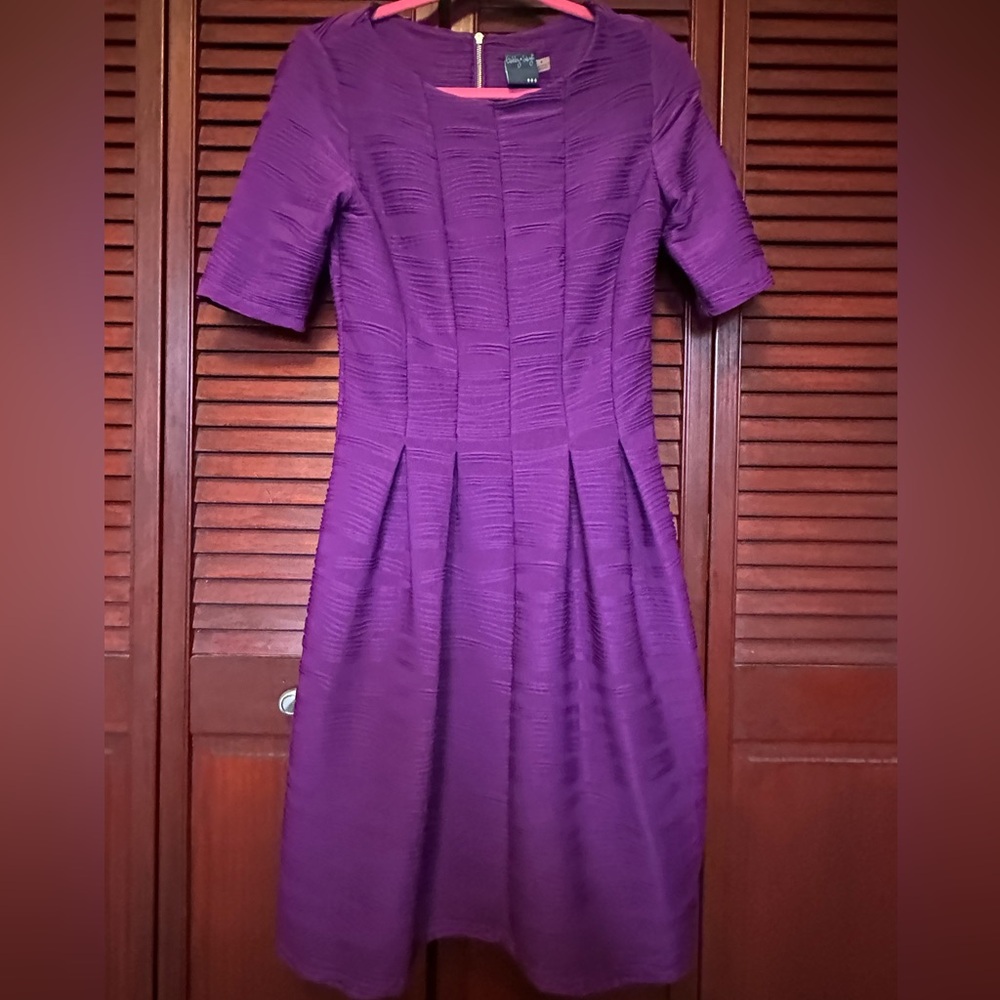 Gabby Skye, purple, size: 6. Beautiful!  Short sleeve